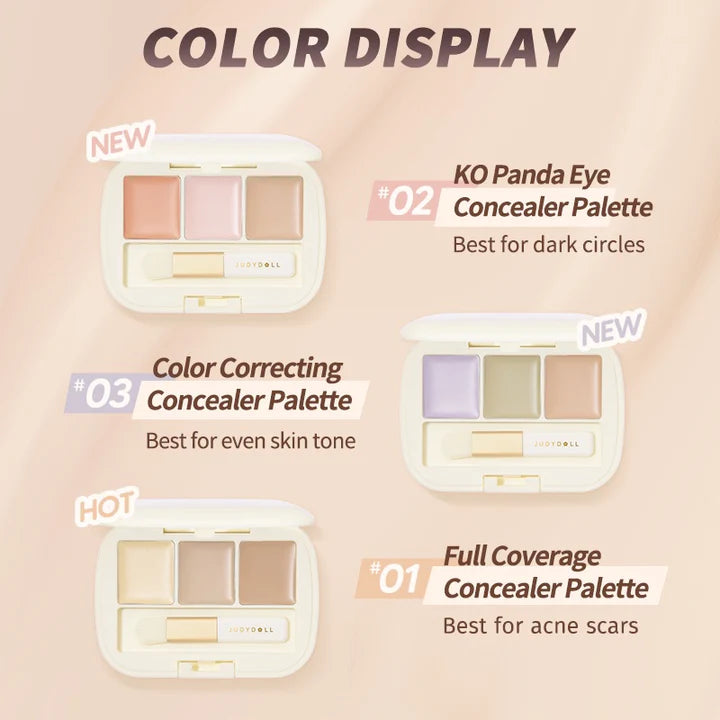 Judydoll Three-Shades Concealer Palette