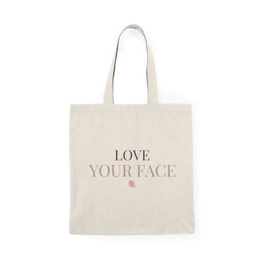 Love Your Face Canvas Tote