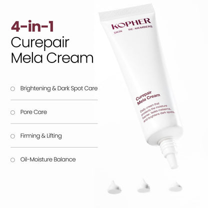 Kopher Curepair Mela Cream — packaging detail