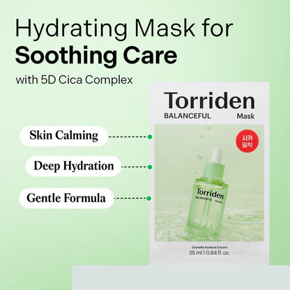 Torriden Balanceful Cica Mask — sheet detail