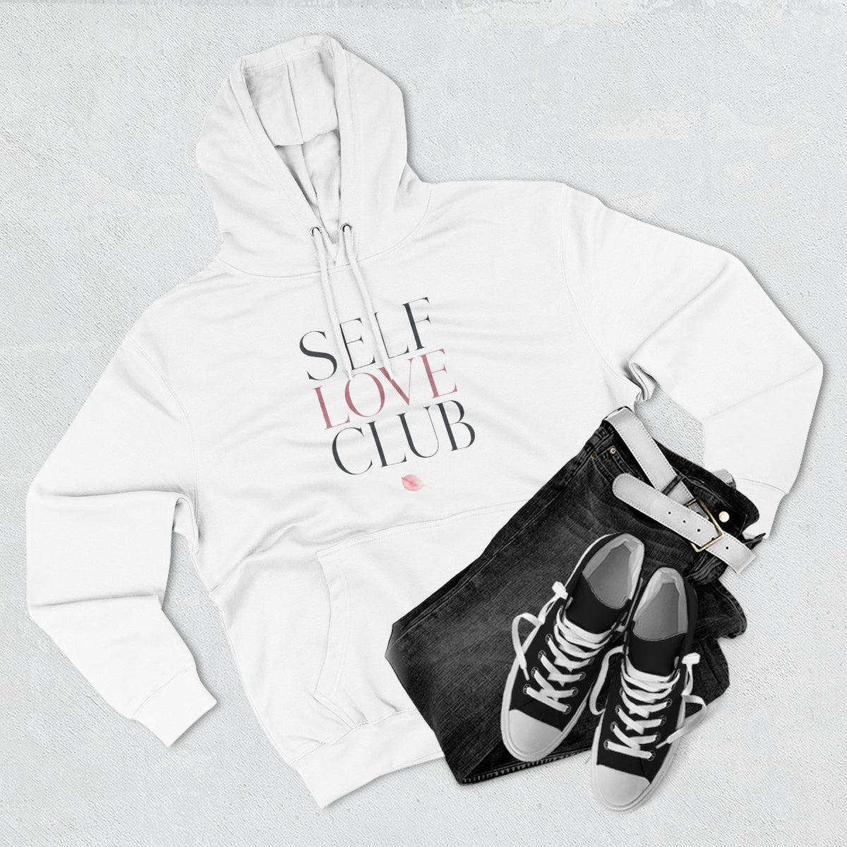 Self Love Club Three-Panel Hoodie