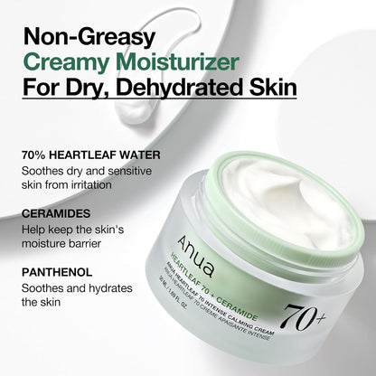 Anua Heartleaf 70% Intense Calming Cream — texture detail