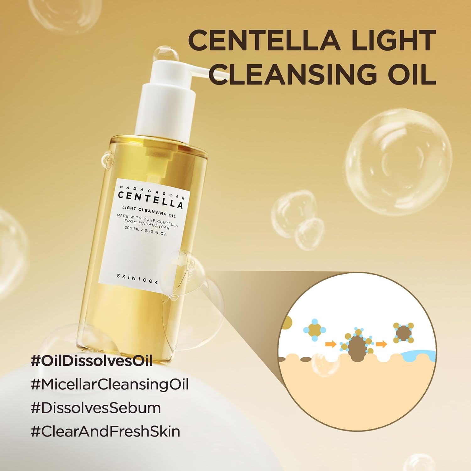 Madagascar Centella Light Cleansing Oil [200ml] by SKIN1004