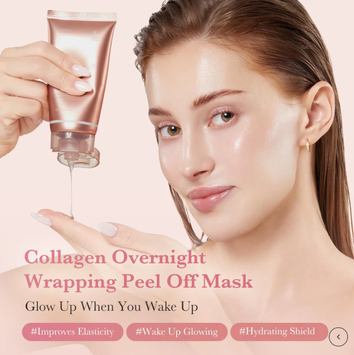 Medicube Collagen Wrapping Mask — peel texture detail