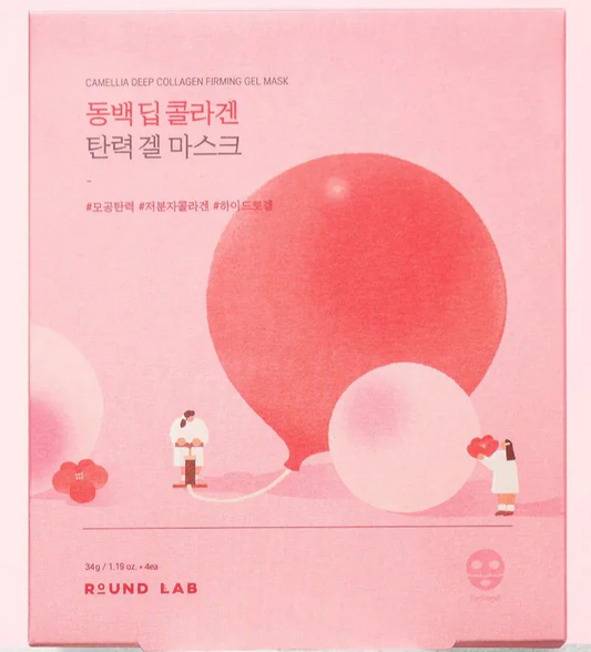 Round Lab Camellia Deep Collagen Firming Gel Mask, 4 sheets