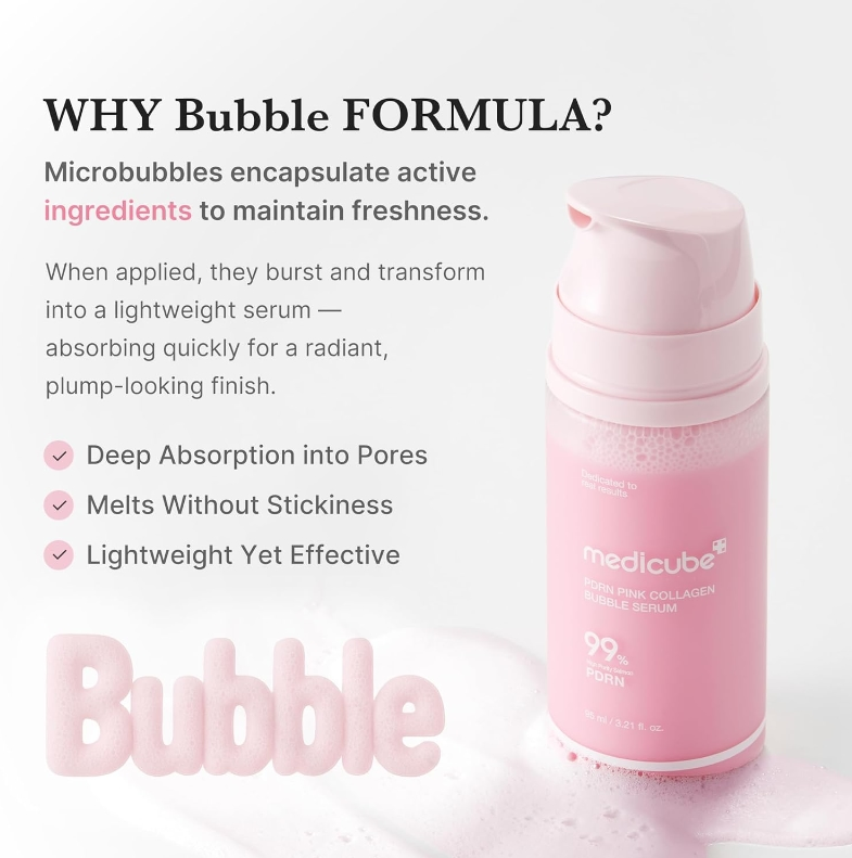 Medicube PDRN Pink Collagen Bubble Serum [95ml]