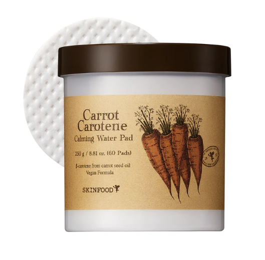 Skinfood Carrot Carotene Calming Water Pads, 60 pads