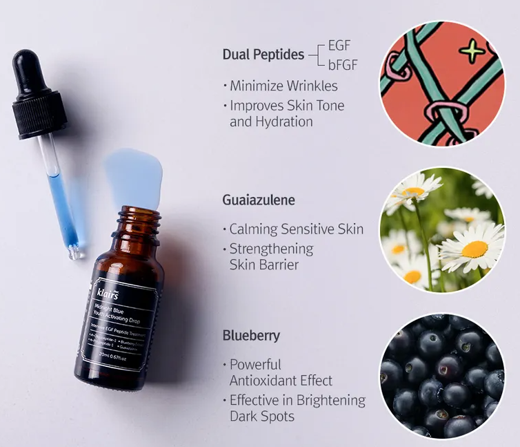 Klairs Midnight Blue Drop — packaging detail