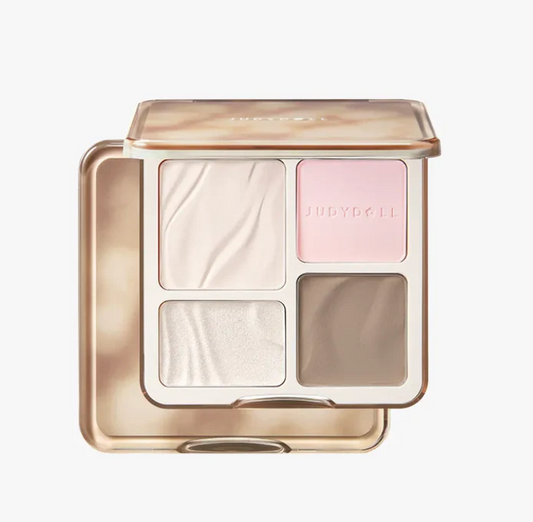 Judydoll 2-in-1 Highlighter Contour Palette 04 Blush Shadow