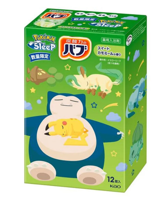 Pokémon Sleep bath salts from Japan, 12 tablets