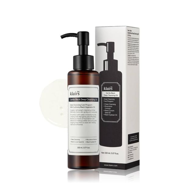Klairs Gentle Black Deep Cleansing Oil 150ml bottle