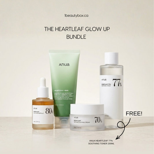 Anua Heartleaf Complete Calming Skincare Set, full routine