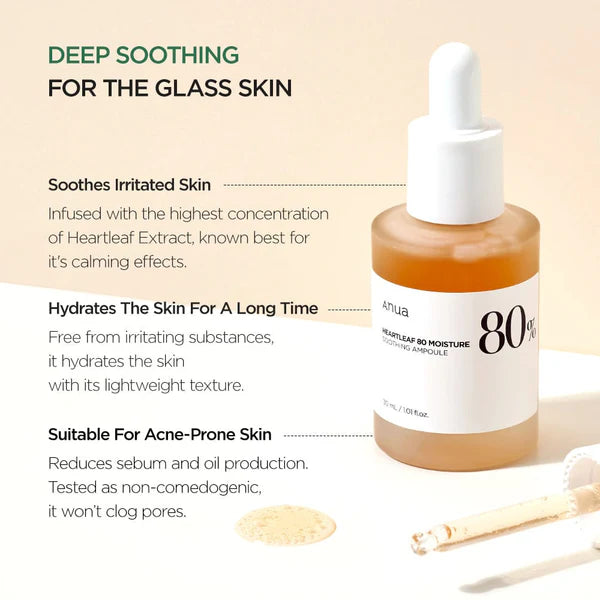 Anua Heartleaf 80% Ampoule — packaging detail